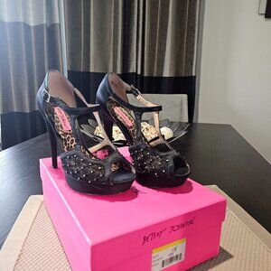 Betsey Johnson Satin and Bling Platform